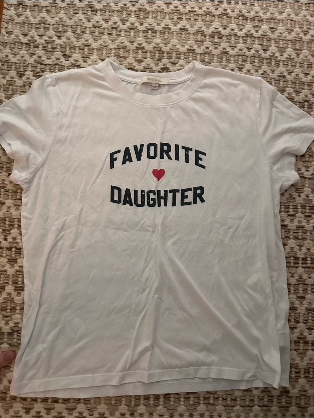 Favorite Daughter White Graphic Tee - size L